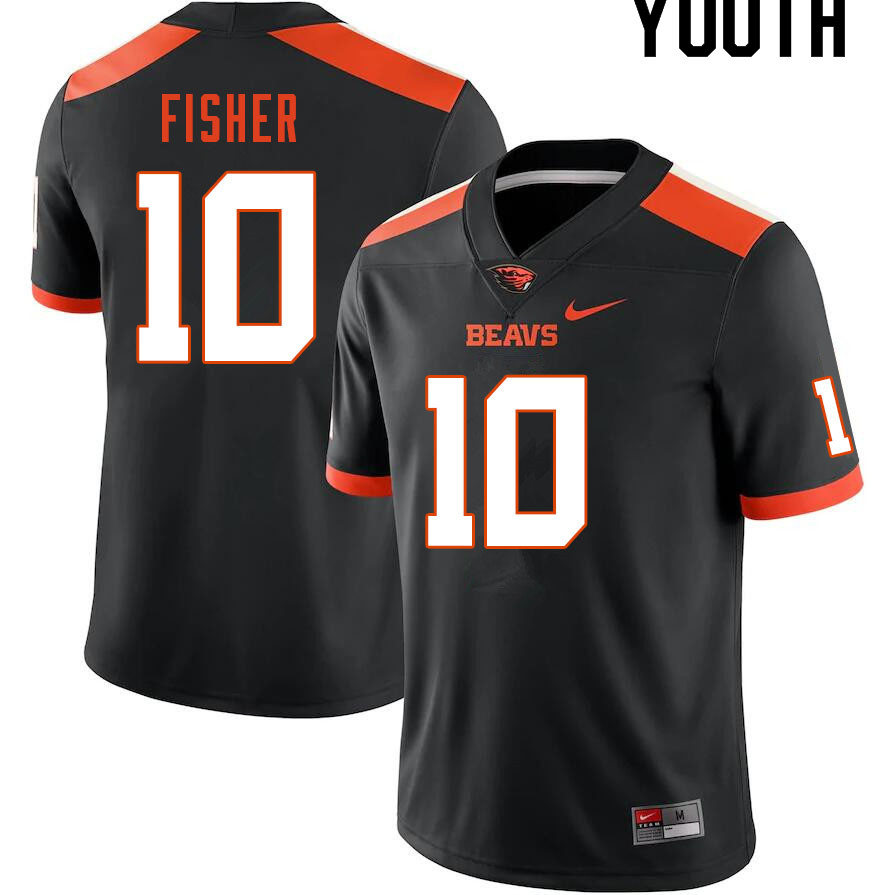Youth #10 Kyrei Fisher Oregon State Beavers College Football Jerseys Sale-Black - Click Image to Close